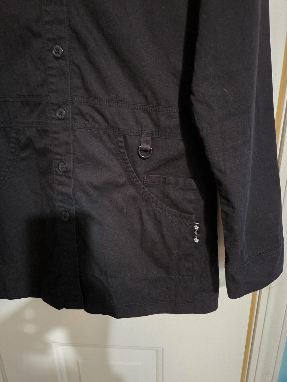 koi Black Button-Front Utility Jacket - Picture 3 of 3